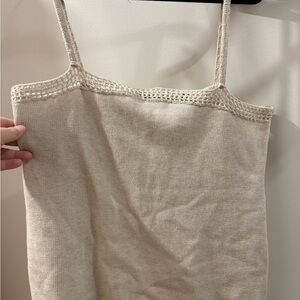 DKNY Cream Knit Top